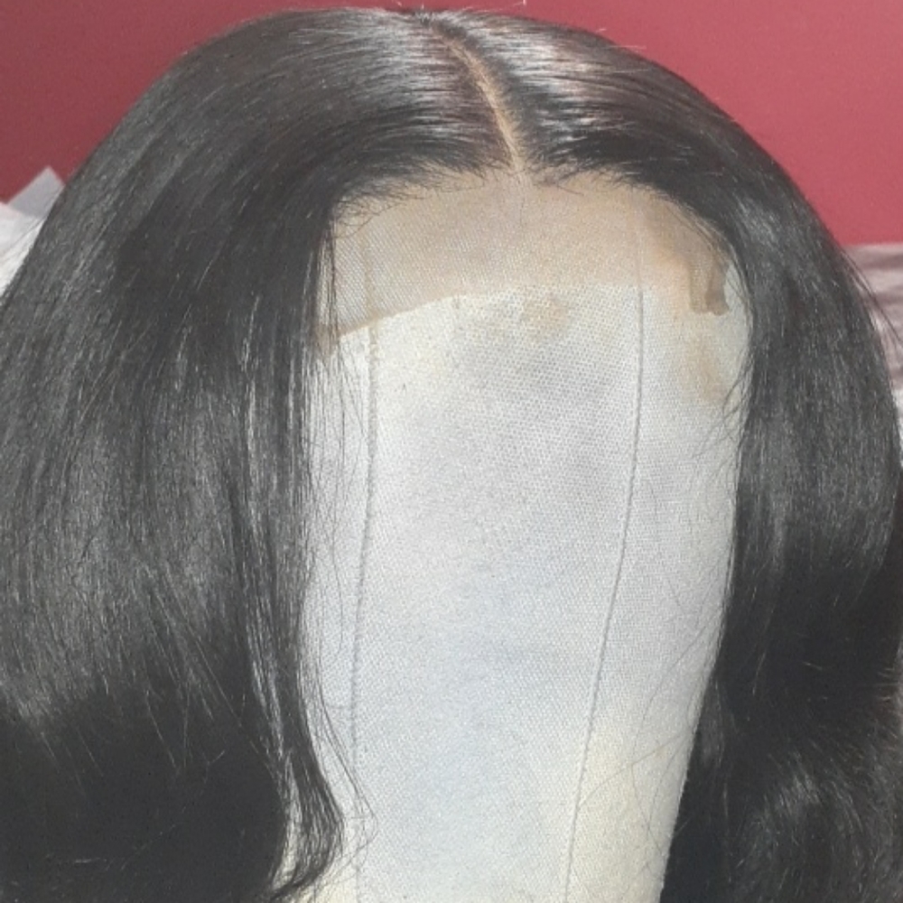 20 inch body wave transparent lace wig